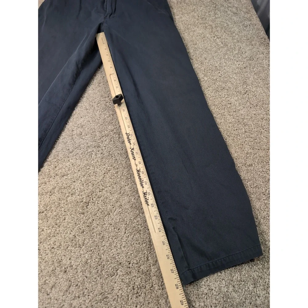 Zegna Sport Mens Dark Gray Cotton Flat Front Casual Dress Pants Italy 33x33‎